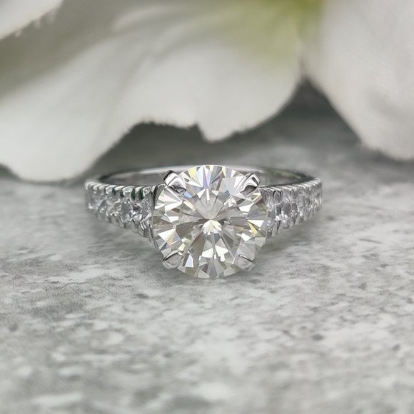3Ct Solitaire Moissanite Ring